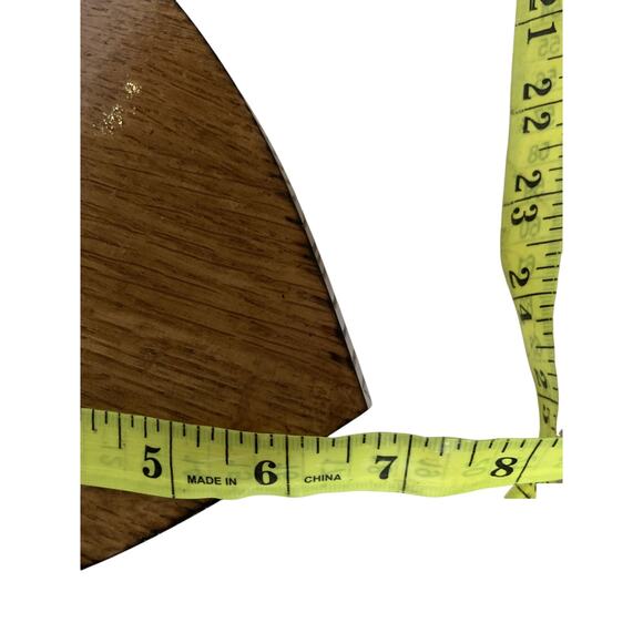 Vintage Wooden Heart Green Roses Key Hook 7" Wide x 6 3/4" High Cottagecore - Picture 6 of 6